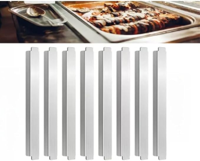 Stainless Steel 12 Inch Adapter Bars for Creating Custom Pan Layouts in Steam Tables and Storage Compartments