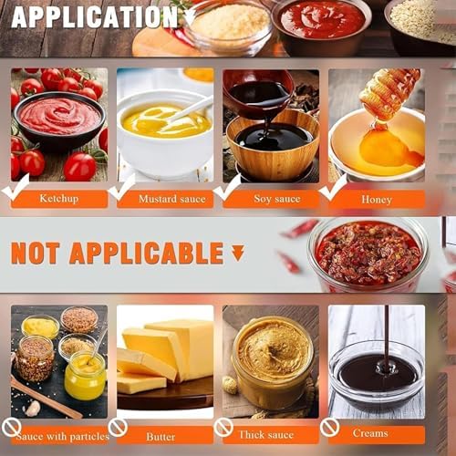 Sauce Dispensing Pump with Rotary Pressure Head and Rapid Rebound Suitable for Syrups Honey Jams Spices and Seasonings.