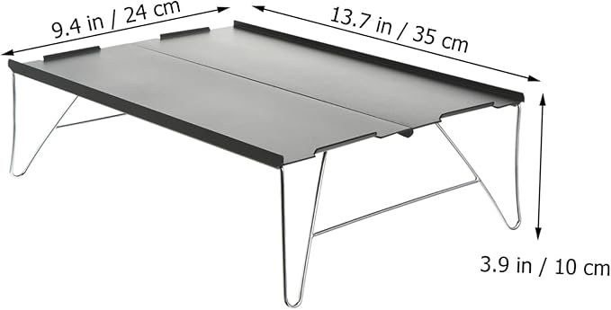 YARNOW Aluminum Alloy Grill Table Folding Outdoor Camping Desk Portable Picnic Holder