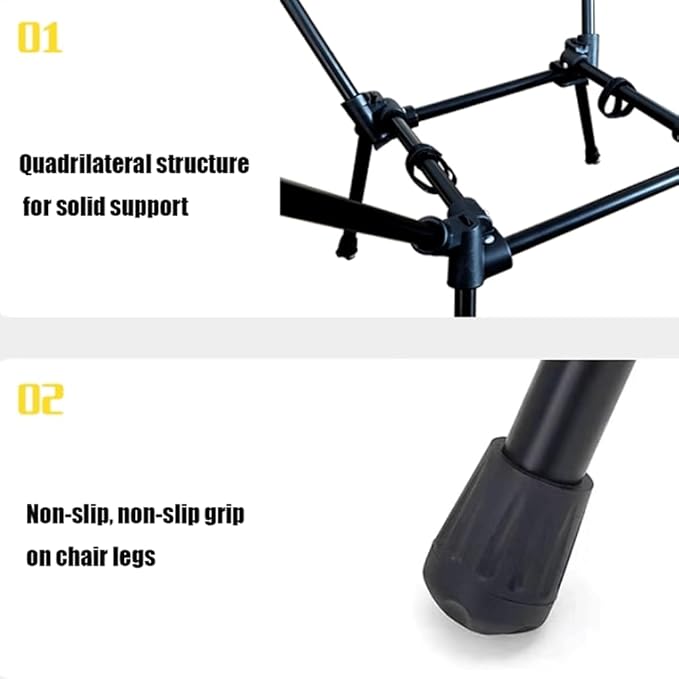 Lightweight Three-Side Microporous Breathable MeshSupport Weight 330 LbsOutdoor ChairWider Seat Height 16inSquare Structure for Solid SupportLawn Chair for Beach Balcony Camping