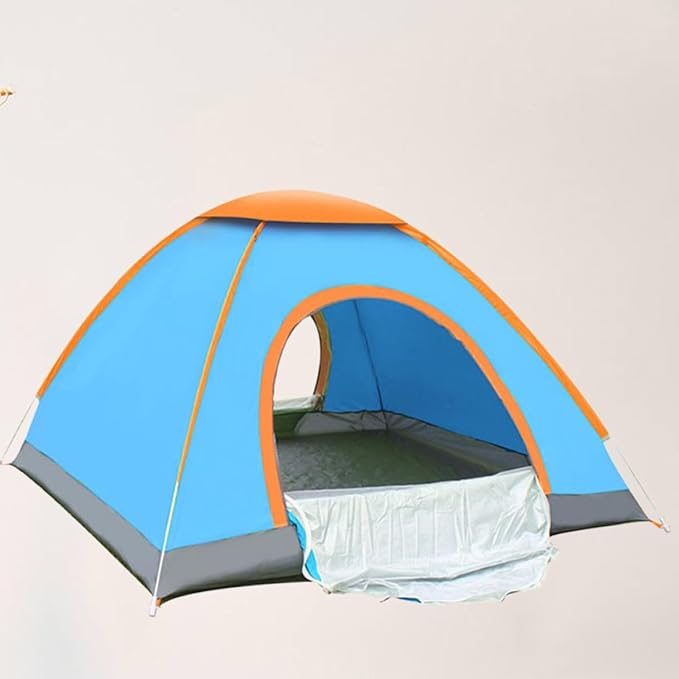 VICASKY Automatic Folding Tent for Persons Family Tent for Camping Beach Parties Lightweight Durable Easy Setup with Ground Nail Interior Light