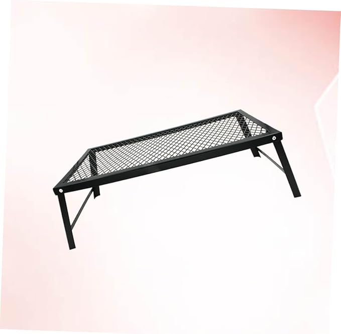 Iron Portable BBQ Mesh Table Outdoor Furniture Camping Picnic Desk Easy Foldable Sturdy Iron Material