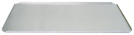 Cadco OHFSP Half-Size Flat Bun Sheet Pan 3/16-Inch Sides Aluminum (Designed to Fit Cadco Half-Size Convection Ovens)