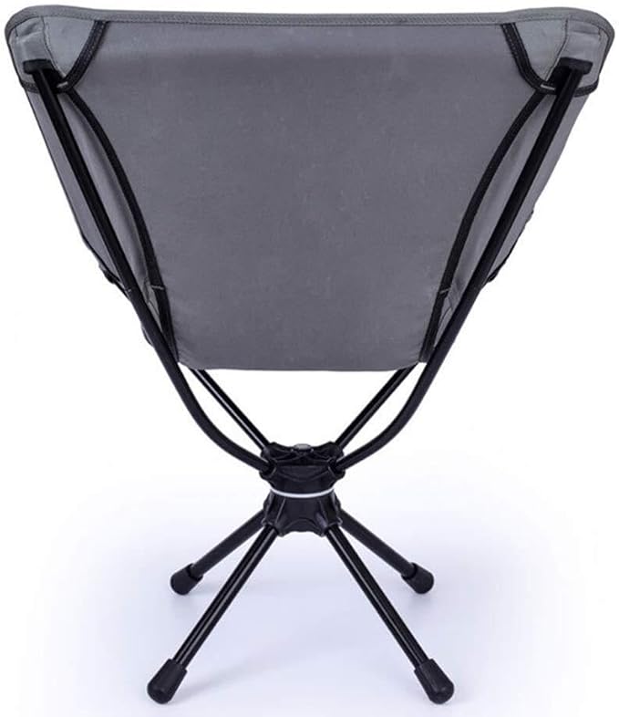 Portable Folding Camping Chair with Rotatable Base Lightweight Outdoor Chair with Carry Bag for Hiking Fishing BBQ (Gray 36x50x73.5cm)(Grey)
