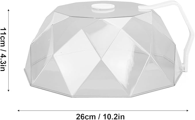 Alomejor Microwave Food Cover Oil Proof High Temperature Splatter Lid for Microwave Anti Freshness Storage for Most Plates Bowls PeopleFriendly HeatResistant Material (White)
