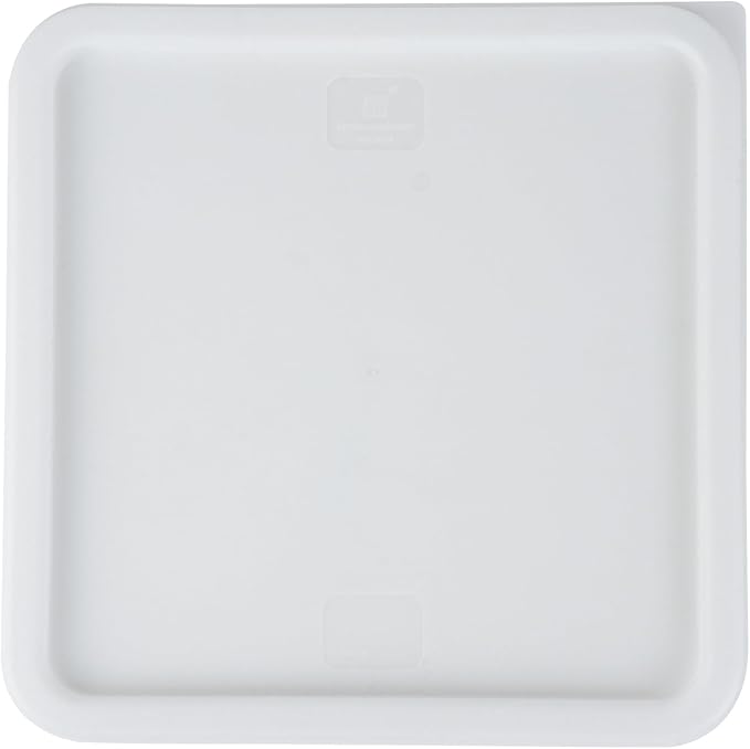Restaurantware-LID ONLY: Met Lux Food Container Lid 1 Square Cover For Storage Container - Containers Sold Separately With Pull-Corner Tab White Plastic Dishwashable Freezable