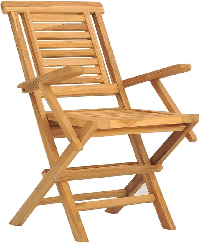 Outdoor Dining Chairs Chairs for Dining Table Patio Chairs Outdoor chairFolding Patio Chairs 4 pcs 22x24.8x35.4 Solid Wood TeakSuitable for Gardens courtyards