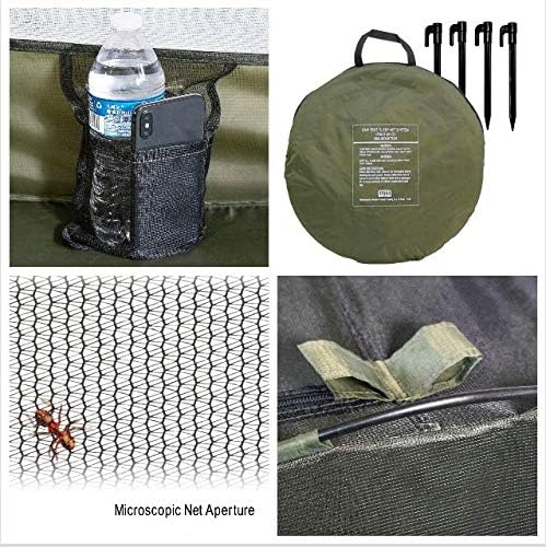 USGI Industries Bivy Tent | Lightweight Single Person Sleeping Net System for Outdoors Camping Survival Hiking Backpack | Mesh Protection