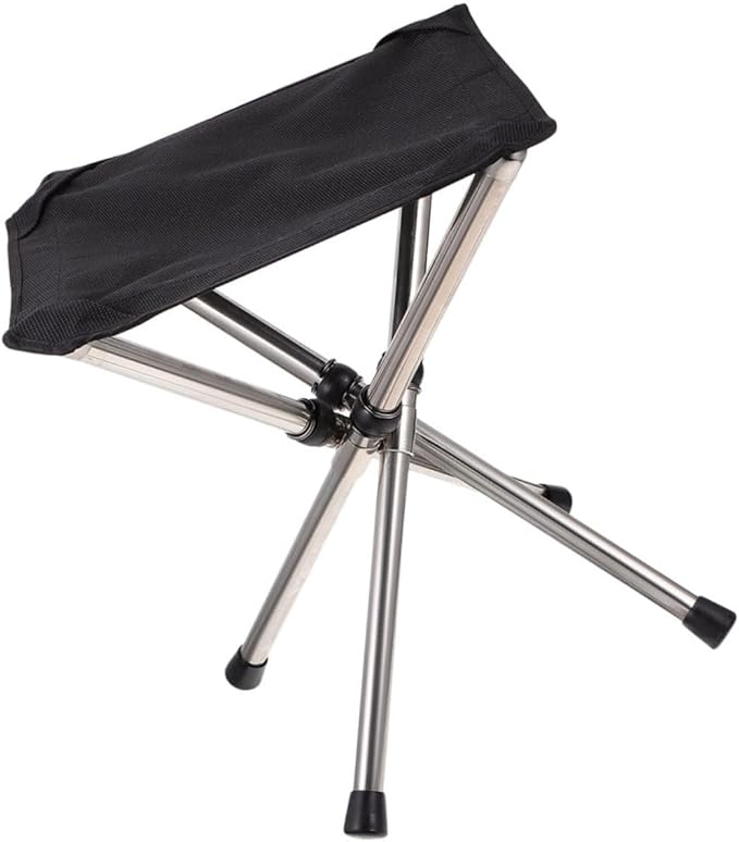 Happyyami Ultralight Portable Camping Chair Telescopic Folding Stool for Outdoor Activities