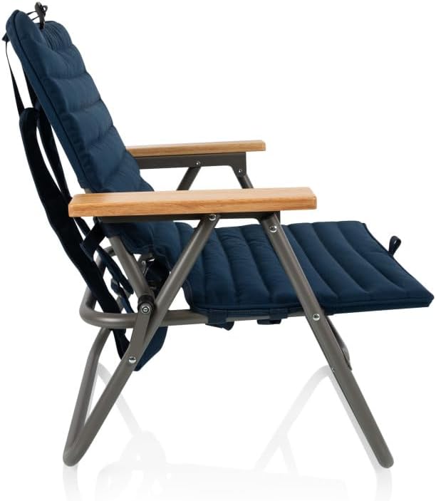 Picnic TIME Descanso Padded Beach Chair Low Camping Chair with Removable Washable Cover Backpack Beach Chair