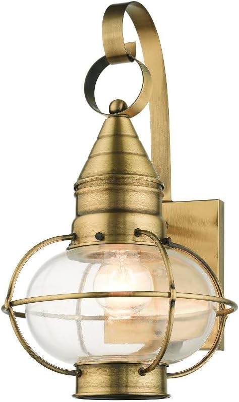 Livex Lighting 26901-04 Transitional One Light Outdoor Wall Lantern from Newburyport Collection in Black Finish 8.75 W x 14.75 H