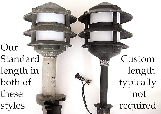 Frosted Plastic Lens Globe for 3 Tier Metal Low Voltage Path Lights compatible replacement with Malibu Landscape Lighting Hampton Bay Paradise Cast Aluminum Pagoda and more. 3 Pack