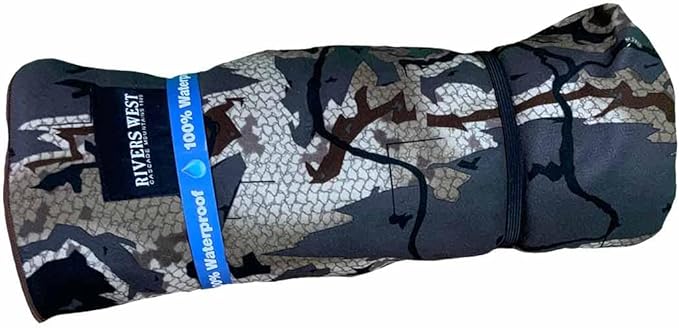 Rivers West Waterproof Blanket for Indoor and Outdoor Use 4 Way Stretchable Durbale and Packable (Widowmaker Brown 48x60)