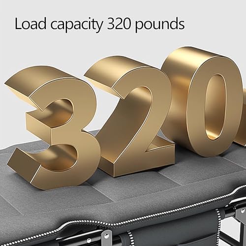Folding Bed with Mattress Adjustable Backrest Camping Cot for Adults Compact Portable Spare Guest Bed with 3D Headrest