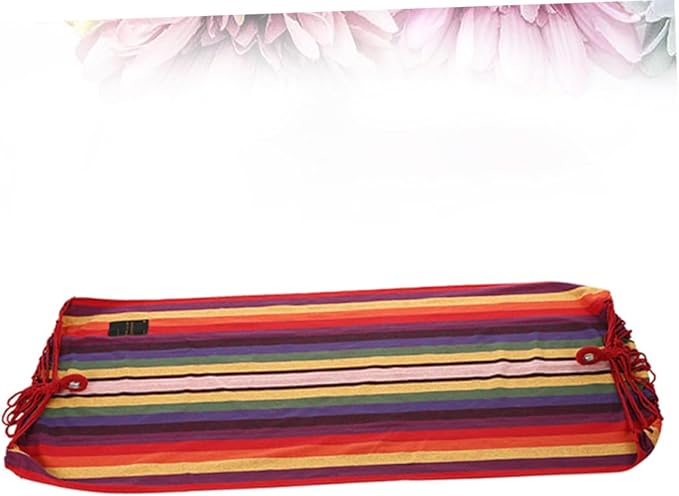 BESPORTBLE 280x100cm Portable Canvas Hammock for Outdoor Camping Travel Garden Use Comfortable Double-Single Design Tree Straps and Carry Bag