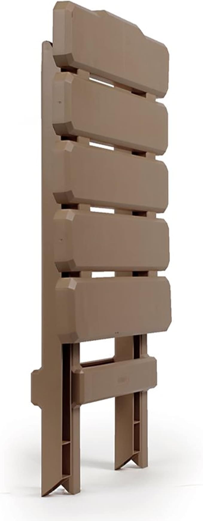 Camco Adirondack Portable Outdoor Camping Small Weatherproof Rustproof Durable Plastic Folding Side Table for Indoor and Outdoor Use 2 Pack Taupe