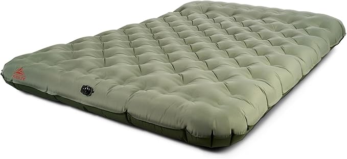 Kelty Kush Queen Air Bed W/Battery-Powered Pump PVC-Free Queen Air Mattress Comfy and Plush 6-inch Pad Carry Bag Included - Indoor/Outdoor Camping Air Bed