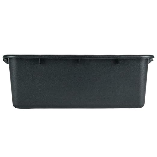 COLIBYOU 6 Pack 20 x 15 x 7 Black Polypropylene Bus Dish Plastic Restaurant Tub w/Lid of Set