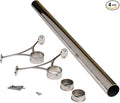 Sleek 4' Stainless Steel Kitchen Island and Bar Foot Rail Kit - 1.5 Diameter Complete Undercounter Mount Hardware and Tubing by Outwater