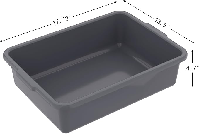 12 Packs Plastic Bus Tubs 15 L Restaurant Commercial Bus Box