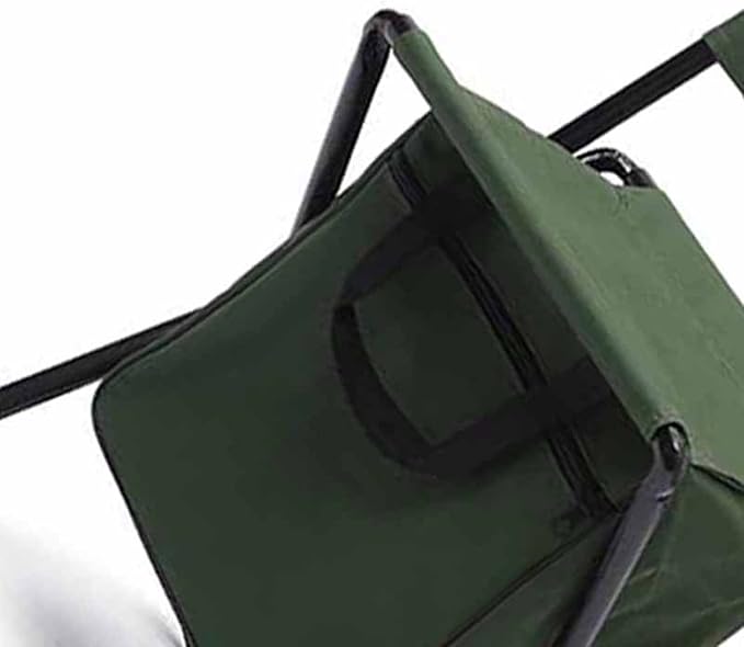 Portable Lightweight Folding Bag Chair Holds up to 225 lbs Steel Pipe &amp Oxford Cloth Soft Comfortable Fishing Chair with Pocket Bag Camping Stool Hiking Outdoors (Green)