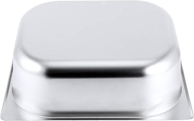 4 Pack Stainless Steel Steam Pan Anti-Jam Steam Pan Commercial Metal Food Catering Tray for Hotel Buffet Restaurant 2-1/2 Inch Deep