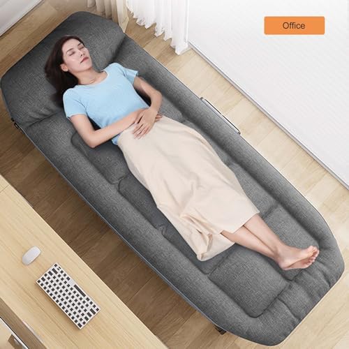 Portable Folding Adult BedCamping Cot Folding Camp Beds Heavy Duty Camping Bed with Mattress Height Adjustable Sleeping Cot Outdoor Travel Office Portable Camping Cot for Sleeping F