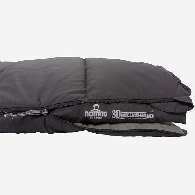 NOMAD Blazer Sleeping Bag - Premium 100% Percal Cotton Blanket Sleeping Bag for Camping and Sleepovers
