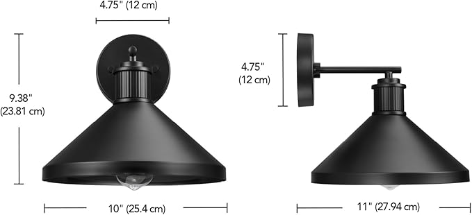 Globe Electric 60000170 1-Light Outdoor Wall Sconce Matte Black