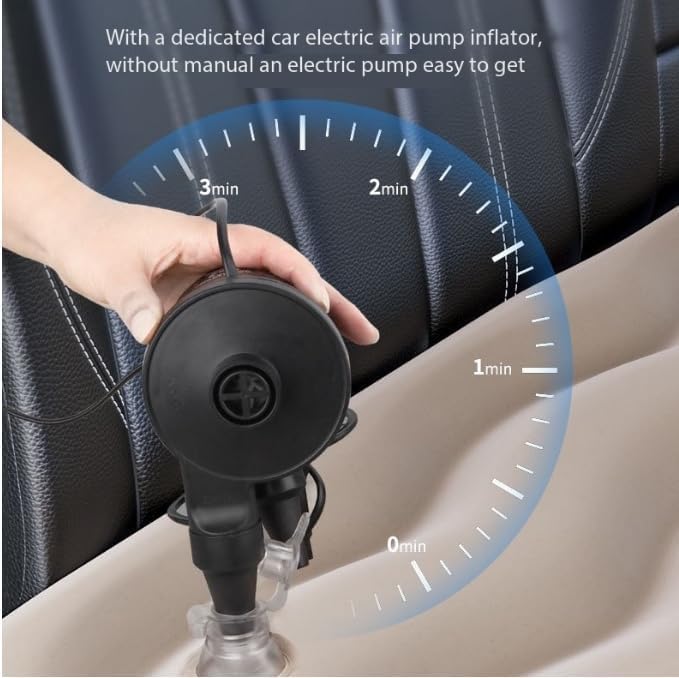 ALIGANG Car Air Mattress Back Seat for Jeep CompassDouble Side Flocking Car Bed Portable Air Mattress Car Sleeping Mattress Car Accessories Cars Camping BedBlack
