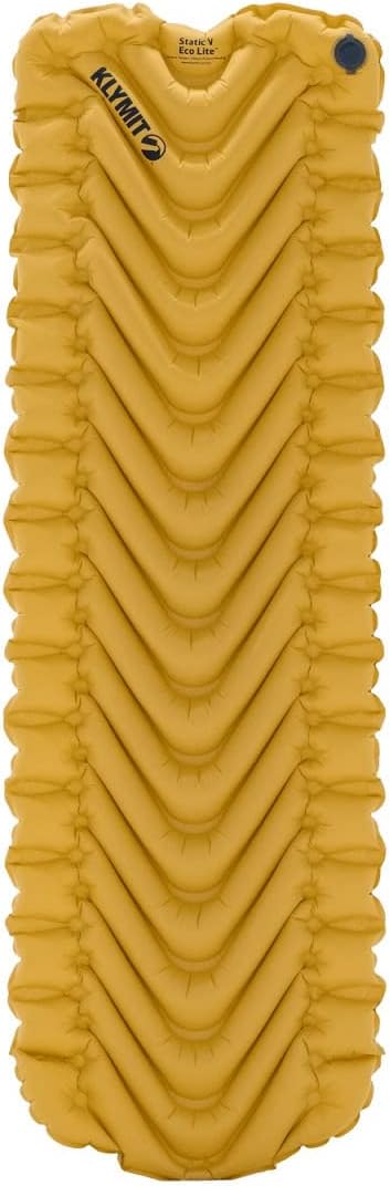 Klymit Static V Lite ECO Sleeping Pad Lightweight Inflatable Camping Pad - BlueSign Approved Fabric
