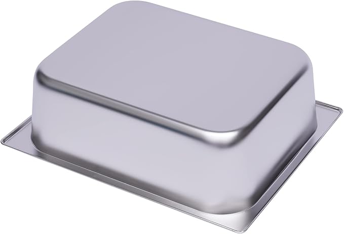6 Pack 1/2 Size Stainless Steel Steam Hotel Pan 12.99 x 10.24 x 3.94 In Steam Table Pan Food Service Pan for Party Kitchen Restaurant Hotel