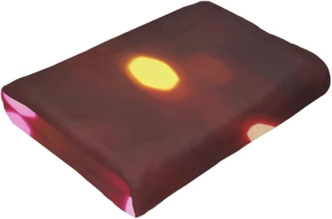 80X60 Christmas Lights Glowing Lightweight Flannel Blanket - Soft and Breathable Polyester Suitable for Travel Camping and Home Decoration