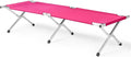 Folding Camping Cot Bed with Easy SetupSleeping Cots for Adults with Storage BagSupport 275 Lbs (Pink)