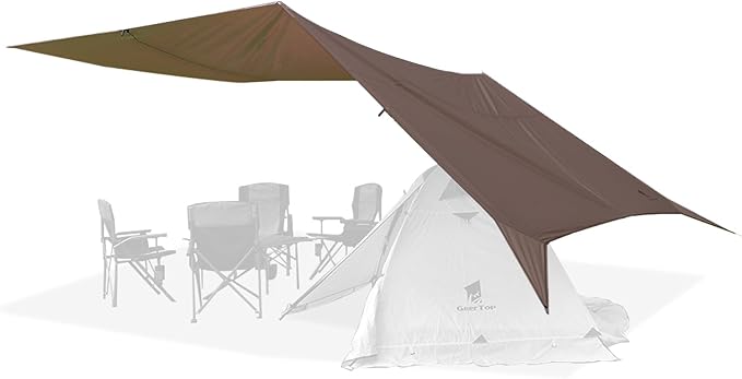 GEERTOP 17 x 10 ft Camping Tarp Lightweight Large Waterproof Hammock Rain Fly Shelter Backpacking Tent Tarp for Outdoor Hiking Bushcraft Survival Travel