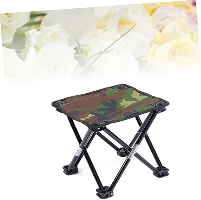 Multi-Functional Camouflage Folding Stool Portable Fishing Chair Recreational Accessory Sturdy Camping Seat Large Size