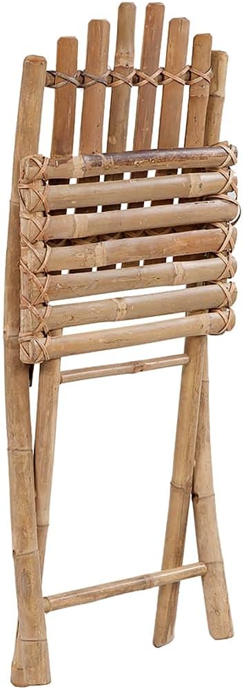 Patio Chairs Dining Chair Black Dining Chairs chairFolding Patio Chairs 2 pcs with Cushions BambooSuitable for Gardens courtyards