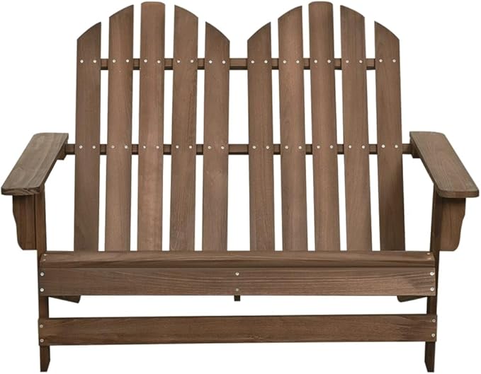 Black Dining Chairs Dining Chairs Chairs for Dining Table Dining chair2-Seater Patio Adirondack Chair Solid Wood Fir BrownSuitable for Gardens courtyards