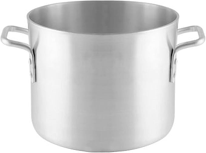 TrueCraftware- 8 qt. Heavy-Duty Aluminum Stock Pot with Riveted Handle 6mm Thickness-Multipurpose Pot Cookware Large Stockpot For Cooking Simmering Soup Stock Home Kitchen