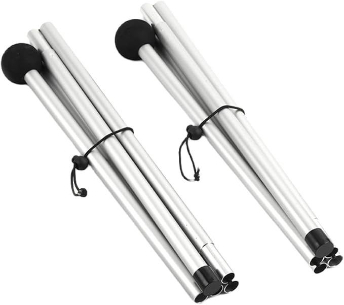 QINGFAN 2Pcs Folding Beach Tent Poles Light Weight Canopy Poles Adjustable Length Outdoor Awning Poles