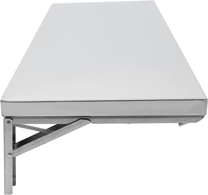 35.4L x 12W Folding Concession Shelf Wall Mount Folding Shelf Stainless Steel Folding Concession Shelf Drop Down Serving Window Concession Food Serving Shelf for Food Truck Food Trailer