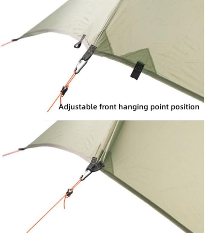 Ultralight Tarp TentOutdoor Mini Tarp for 1 Person 20D Double Silcone Nylon Poless Tent for CampingBackpackingTrekking