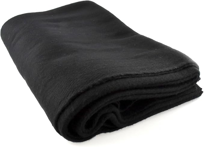 SE Black 64 x 84 4-lb. Warm Blanket with 80% Wool - BI64845BK