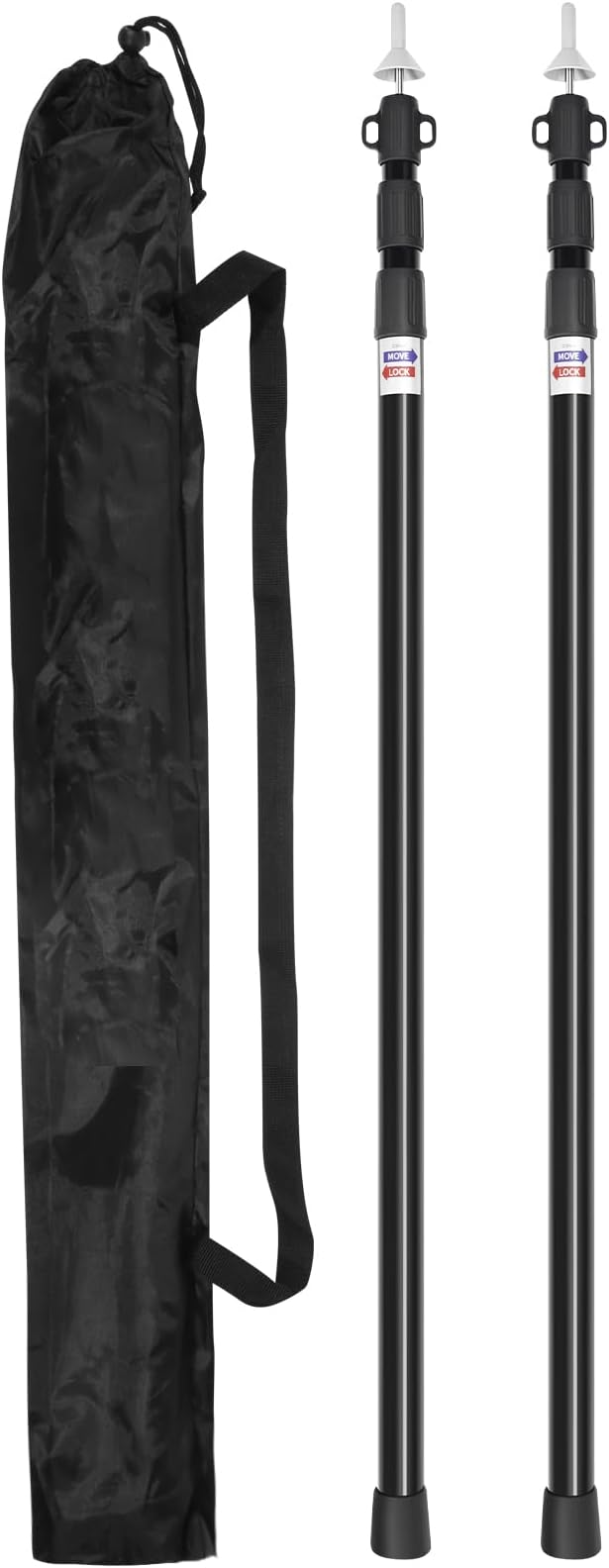 Tarp Poles Telescoping Tent Poles Ultra-Lightweight Portable Aluminum Sun Shade Poles That Extends Up to 7'6Suitable for Camping Tent Awning Beach Shelter(2 PCS)