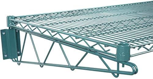 PRO&ampFamily 24 inches x 60 inches Green Epoxy Wire Wall Mount Shelf. Suitable for use in Restaurant Business Warehouse.