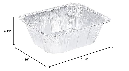 Durable Packaging Aluminum Steam Table Pans Half-Size Extra Deep-195 Oz. 4.19 Deep 10.31 X 12.69 100/carton