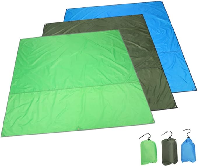 Balacoo Outdoor Camping Tent Footprint Tarp Blanket Mat for Sunshade Shelter UV Protection Army Green Versatile Groundsheet for Camping Hiking Picnics