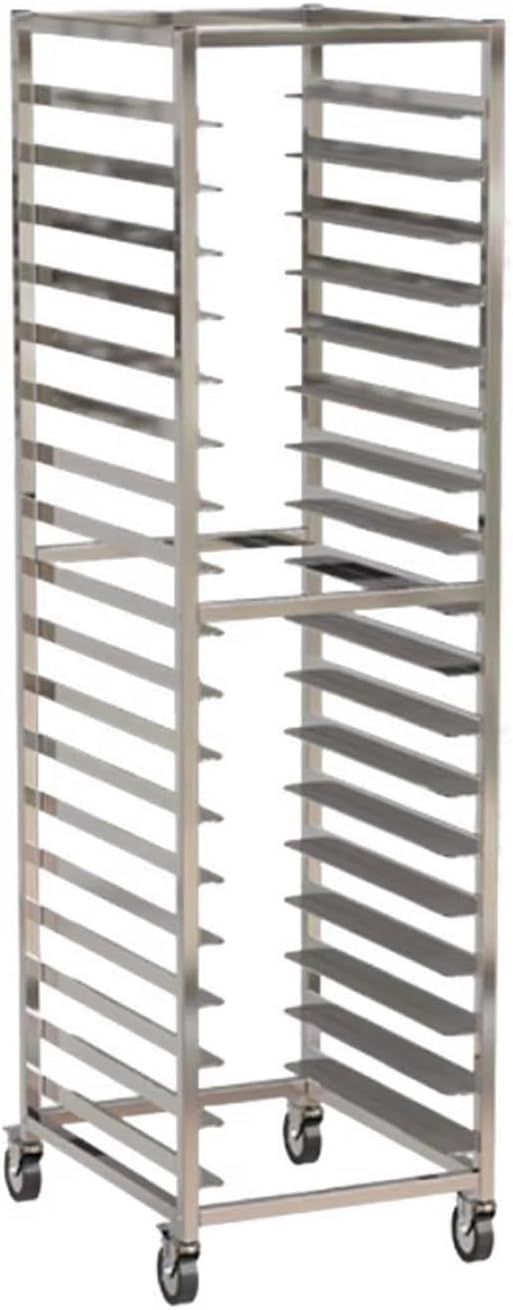 Quick Rack for Baking PansHeavy-Duty Aluminum Baking Pan Rack with Durable Casters - 18-Layer Commercial Baking Rack for Bakeries Restaurants &amp Food Service (179x63x46cm)