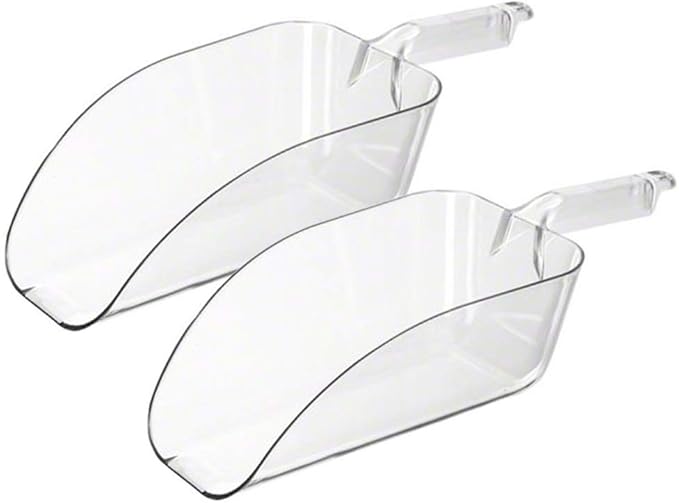 Betolla (2 Pack) 64 oz Polycarbonate Utility Scoops – Heavy-Duty Shatter-Resistant Scoops for Ice Dry Goods Candies Spices Popcorn Flour &amp More