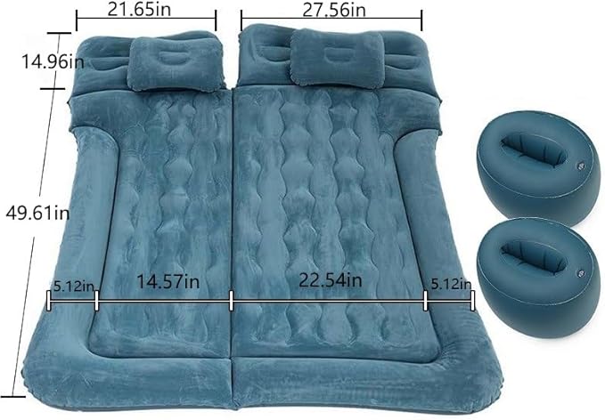Car Air Mattress for Chevrolet Trailblazer 2001-2025 Travel Bed Camping Bed Cushion Inflatable Vehicle Air Cot Portable Sleeping Pad Inflatable MattressGrey